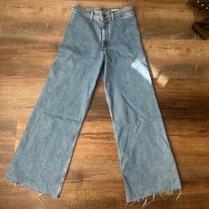 Zara Women’s Wide Leg Blue Jeans